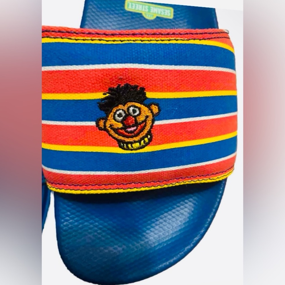 Vans Sesame Street Bert Ernie Slides Blue La Costa Sandal Men’s Checkered Unisex - Picture 7 of 10